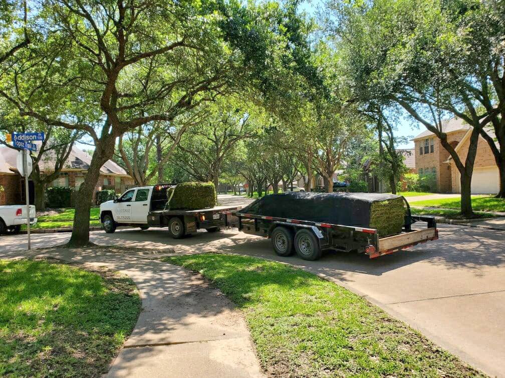 Planet Grass delivers sod for residential lawn installations.