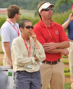 Dr. Susana Milla-Lewis at the 2013 NCSU Field Day.