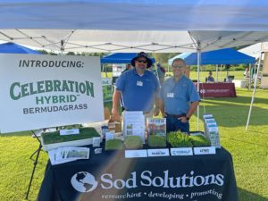 Mark Kann and Roberto Gurgel at 2022 MSU Turfgrass Field Day in Starkville, MS.