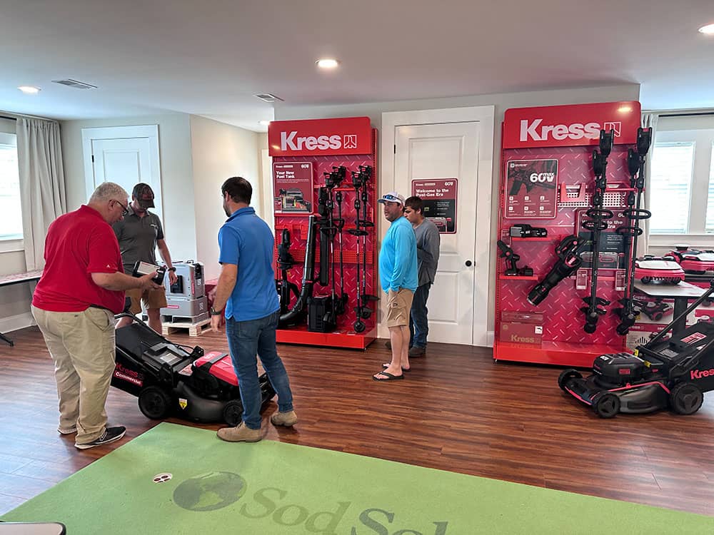Kress equipment on display at Turf & Tech.